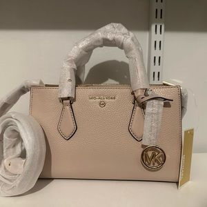 MK VALERIE SMALL PEBBLED LEATHER SATCHEL